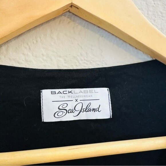 Back Label Wellness Wear Ballet Dress Long Sleeves Egyptian Cotton Midnight Sz S - Picture 7 of 11